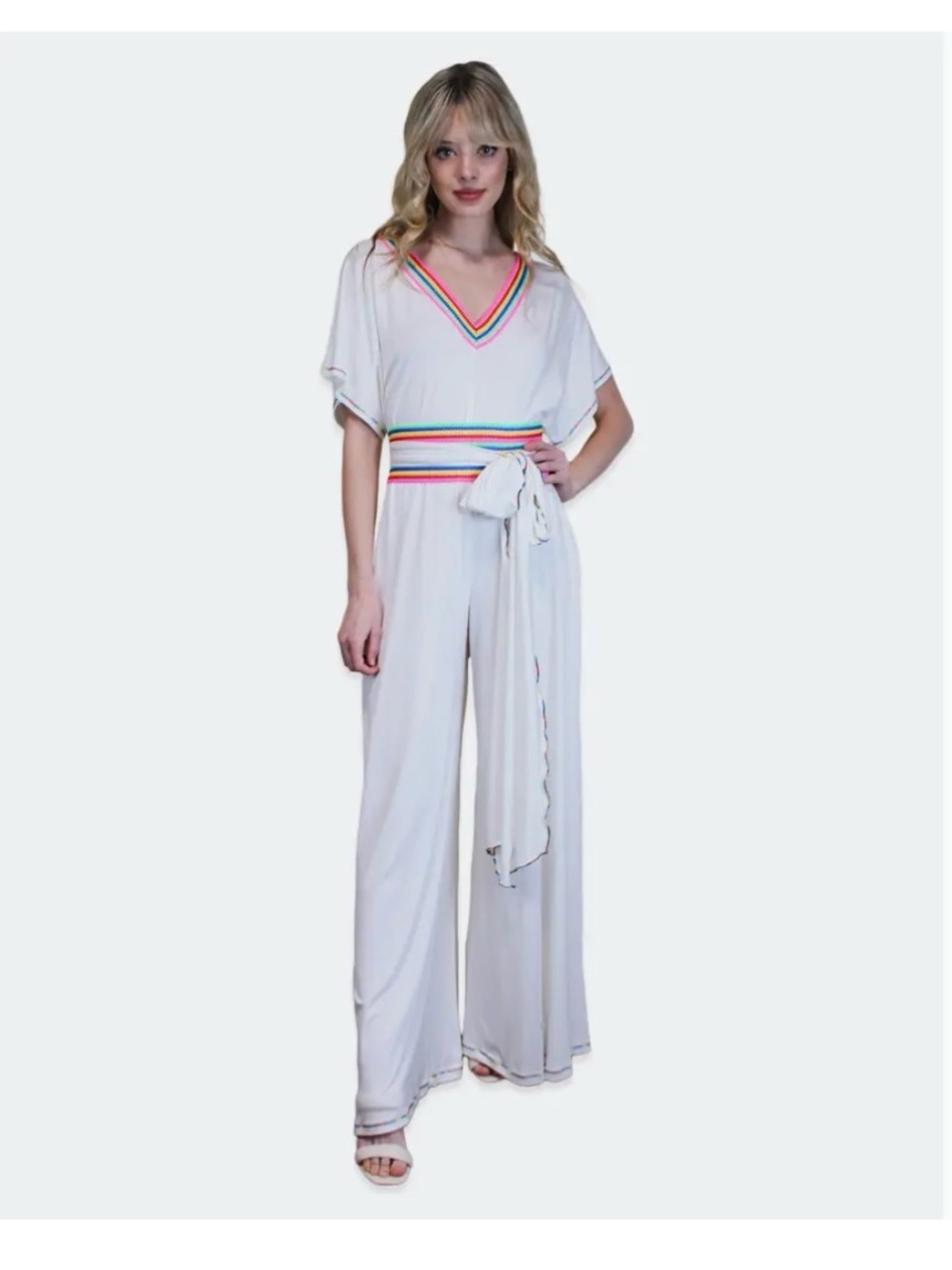 Meet Me in Miami City Jumpsuit with Sash